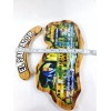 El Salvador Wooden Map Key Holder, Colgadero de llaves De
