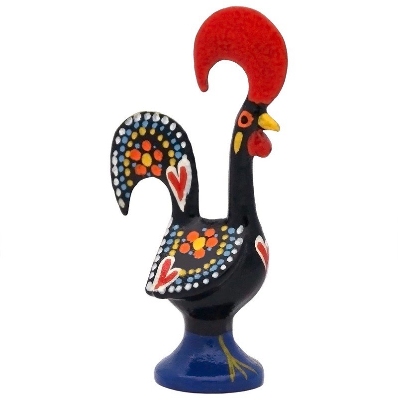 Galos 4 Inch Good Luck Portuguese Rooster Barcelos Metallic Figurine
