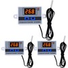 Pack of 3 Digital Temperature Controller, XH-W3001 Digital Thermostat with