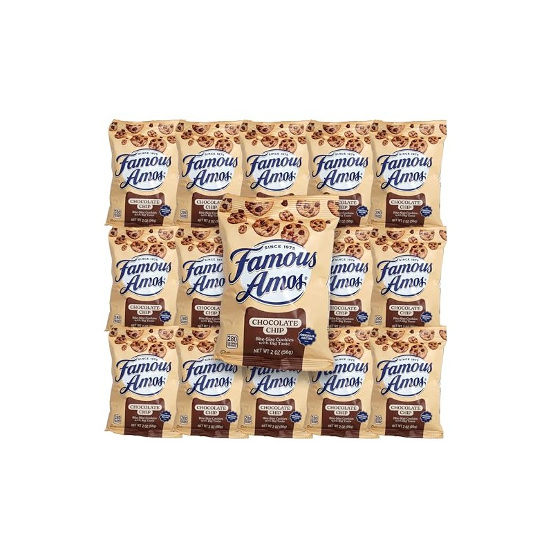Famous Amos 2 oz., Pack of 15, Individual Bags of