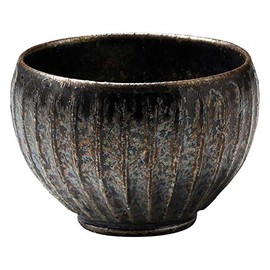 丸伊製陶 信楽焼 へちもん フリー カップ 黒釉彫