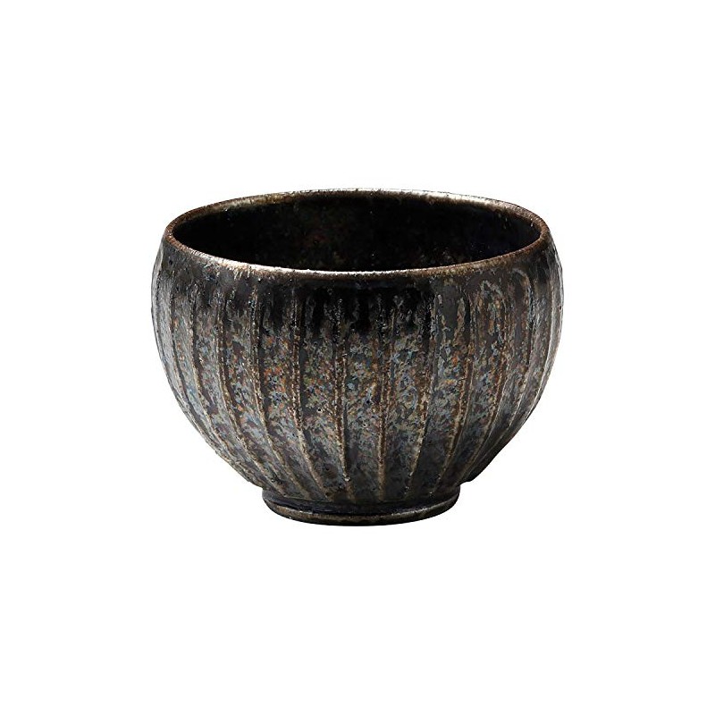 丸伊製陶 信楽焼 へちもん フリー カップ 黒釉彫