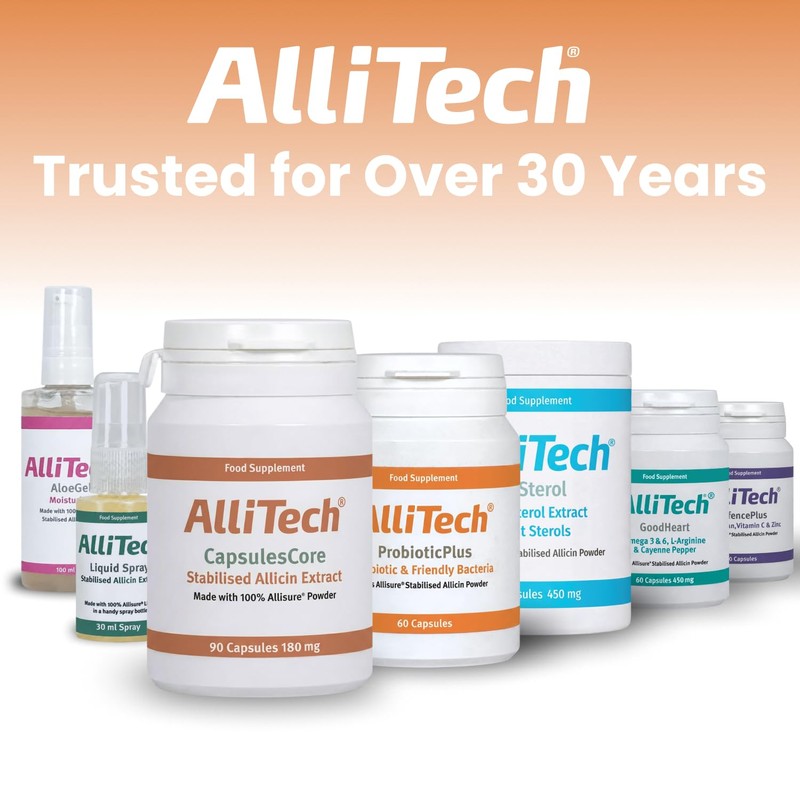 AlliTech ProbioticPlus | 60 Capsules | 200mg Pure Allicin with