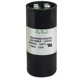 340-408 uF x 110/125 VAC - Pool Pump Motor Start Capacitor - BMI Replacement # 092A340B125AC1A - Made in The USA