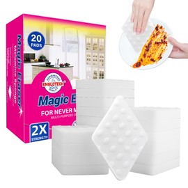 20 pack Magic Eraser Sponge for Cleaning,2 x Stronger Density Cleanning for Kitchens, Bathrooms, Walls, Shoes,Add Water to Erase All Dirt