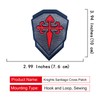 EmWoot 2PCS Knights Santiago Cross Patches Morale Patch Hook and