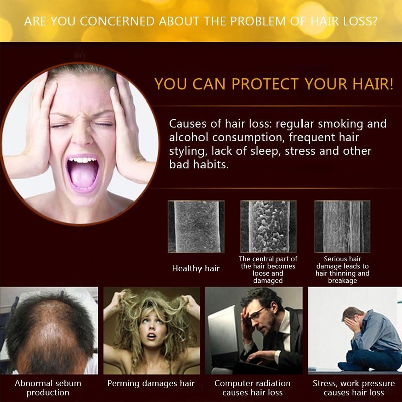 Andrea Hair Growth Essence Hair Loss Treatment ginger Sunburst raise