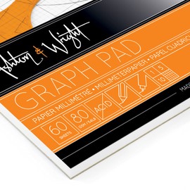 Ashton and Wright - A5 Grey-Grid Graph Pad - 80gsm Paper - 60 Sheets - Pack of 2