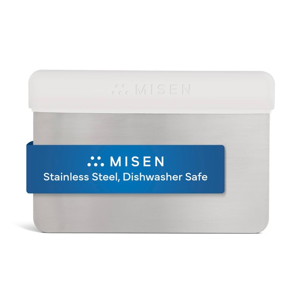 Misen Stainless Steel Bench Scraper - Versatile Food Scraper with