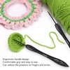 Black Crochet Hooks Set 2.0-6.0mm Ergonomic Handle Reduce Cramps, Multiple
