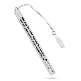 Inspirational Metal Bookmarks for Bookmark Clip for Women Men Friends Girl Sister Female Book Lovers Bookworms Book Club Christmas Birthday Gifts Stainless Steel Book Marker