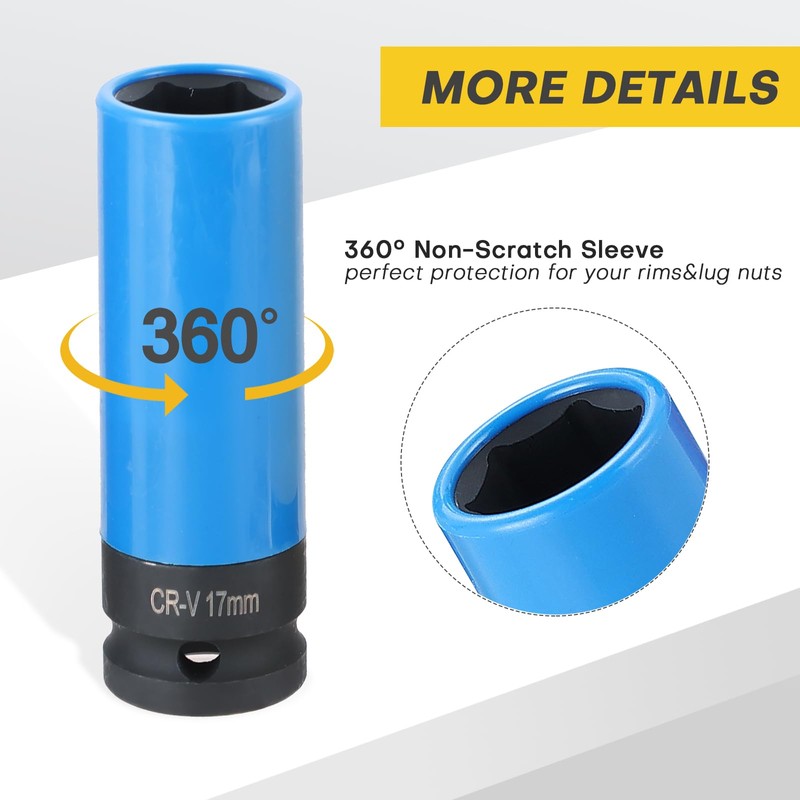 Acymner Ultimate Wheel Protector Impact Socket Set | 1/2 Inch