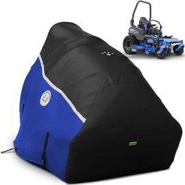 LI LIBZAKI 420D Zero Turn Mower Cover ,Waterproof Marine Grade Fabric -Universal Fit for John Deer,Cub Cadet Zero Turn Up to 60" Lawn Mower Decks,Dimensions: 79" L X 46" WX 55" H-Blue