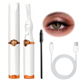 Rizador de Pestañas Eléctrico Calentado, Mini Heated Eyelash Curler Portátil, 3 Niveles de Temperatura Ajustable, 24 Horas de Larga Duración, Ideal para Uso Diario y Viajes