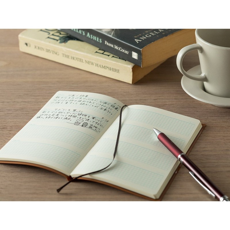 Midori 12863006 Notebook, Diary, Skima, Ruled, Brown