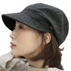 DreamHats Women's Hat Cap Cap for Autumn, Winter, UV Protection, Cold Protection, Stylish, Large Size, black herringbone