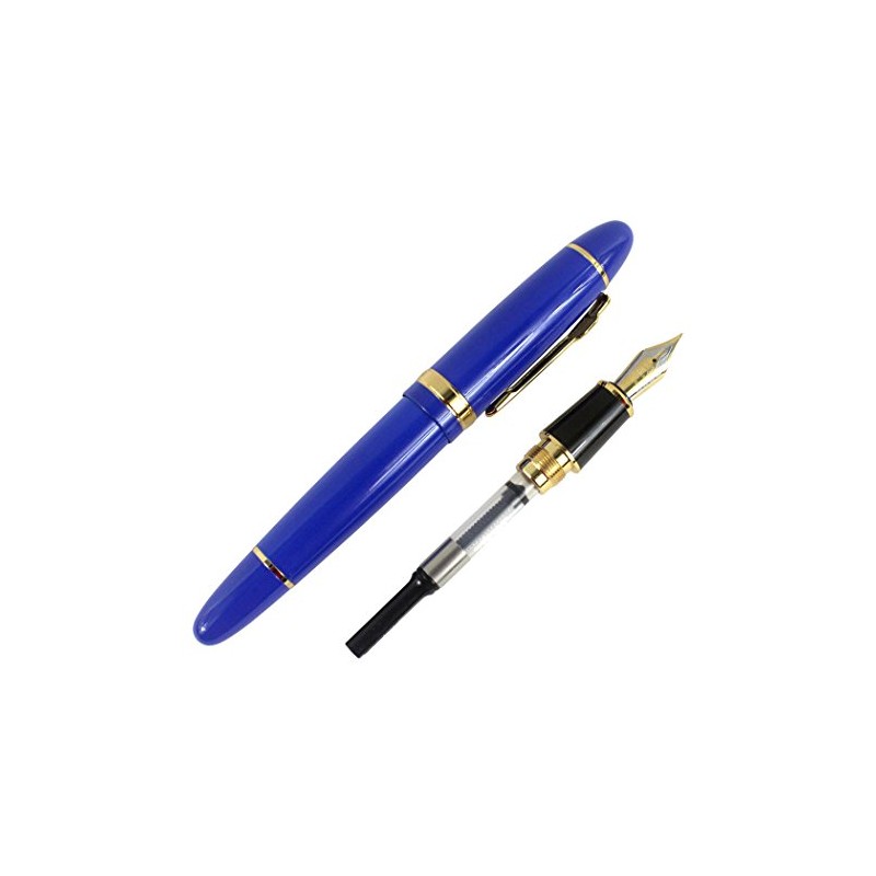 Jinhao 159 gran barril pesado pluma estilográfica media con clip
