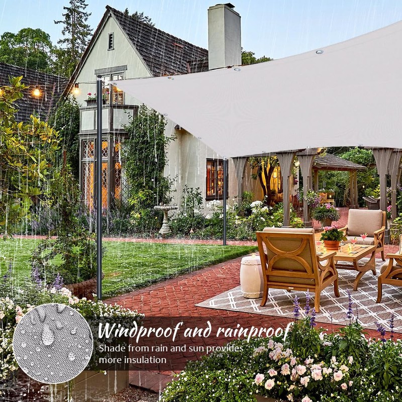 ONESHLEE Awning Waterproof Rectangular, Sun Protection Balcony Patio, Awning Fabric,