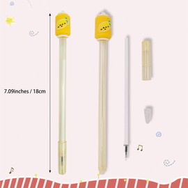 8PCS Cute Cartoon Gel Ink Pens, Cute Kawaii Pen Fruits Shaped Rollerball Pens, 0.5 mm Black Writing Pens Neutral Pens for Kids Students Office School Stationery Supplies Present
