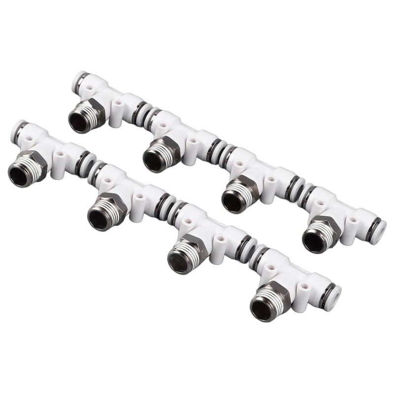 50PCS PT1/4 Hose Connectors PU Nylon Tubing T Shaped Tee