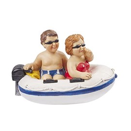 Hobbyfun Holidaymakers in dinghy approx. 11.5 x 7.5 cm
