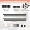 Lwiiom Double Curtain Rods with Aluminum End Cap and Full