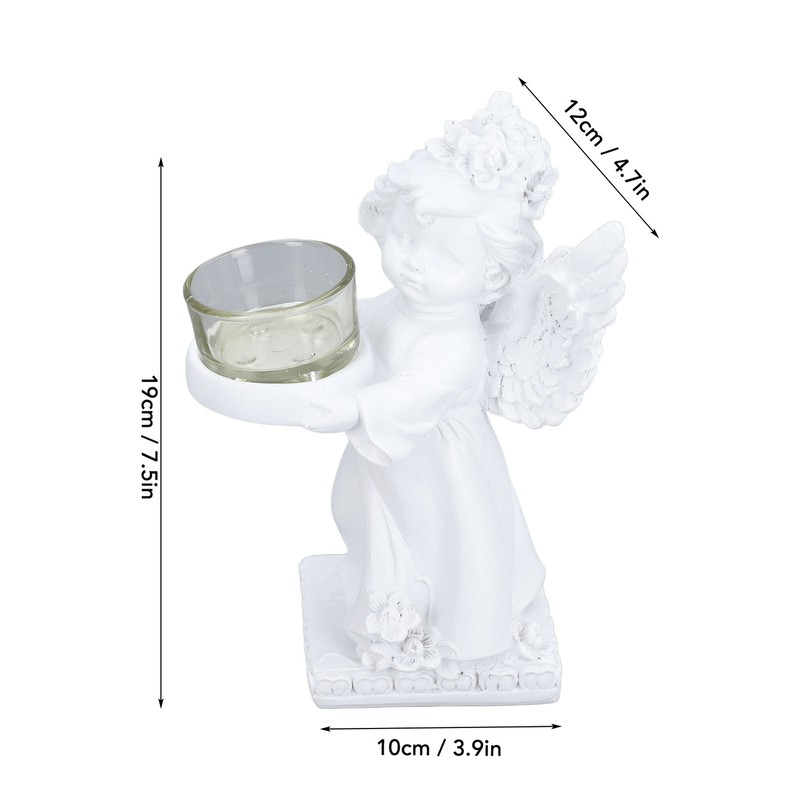 Angel Candle Holder Retro Cute Romantic Decorative Figurine Tealight Holder