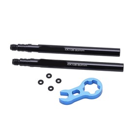 SUNGOOYUE Tire Valve Extender Kit,Tyre Valve Extension Tube French Valve Stem Extension Aluminium Alloy for Road Bicycle Bike(80mm)