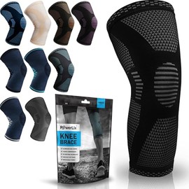 PowerLix rodillera de compresión  Mejor rodillera para hombres y mujeres  Rodillera para correr, crossfit, baloncesto, levantamiento de pesas,...     