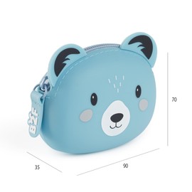 Back2Fun Uni Kinder Mondero Silicona Puppies OSO B2f Reisezubehör-Brieftasche, blau