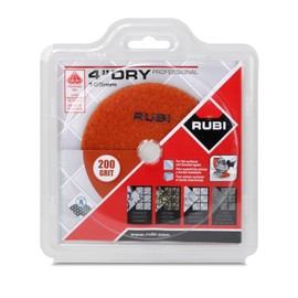 Diamond Pads Dry Polishing Ø 4" | Grain #200 for Natural Stone | Removes Scratches, Premium Cooling Technology for Dry & Wet Polishing