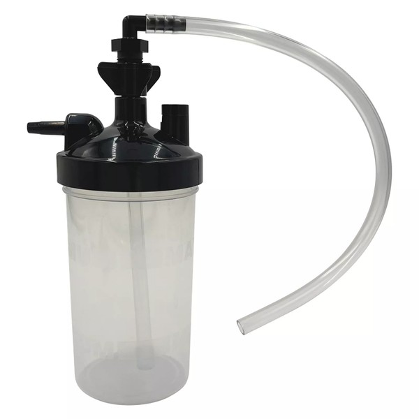 1pk Oxygen Humidifier Bottle, 350ml w/Pressure Relief Valve & 12"