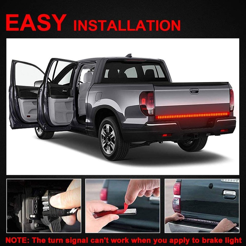 60in LED Tailgate Lamp Bar Running Light 3 Row Chips