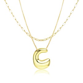 GIFT4U Gold Jewelry for Women Initial Necklaces - Bubble Letter Necklace Gold,Gold Initial C Necklace,C Bubble Letter Necklace,Trendy Initial Jewelry Bubble Letter Necklace Gifts for Women