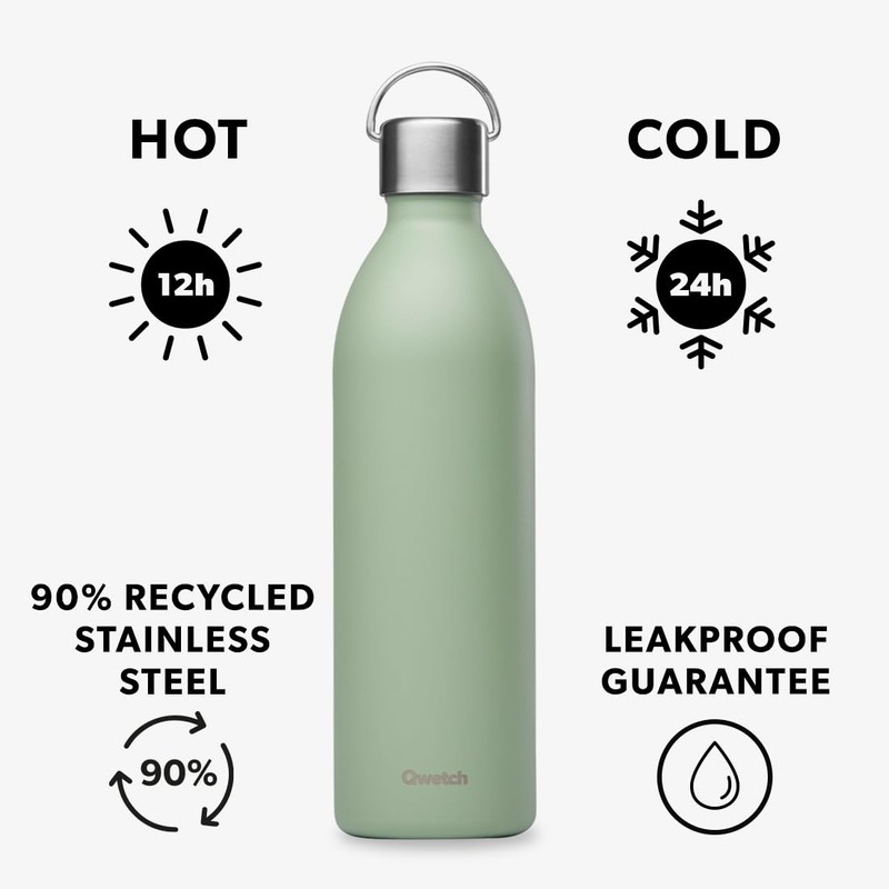 Qwetch - Active Isothermal Bottle Lime Green 1L - Bottle