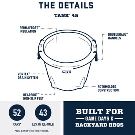 YETI TANK 45 Bucket Cooler, White