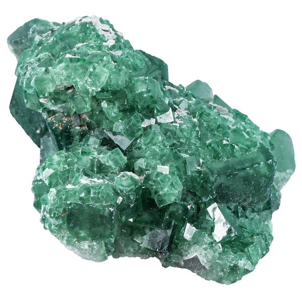 Nupuyai Natural Green Fluorite Stone Crystal Druzy Rough Stone Gemstone