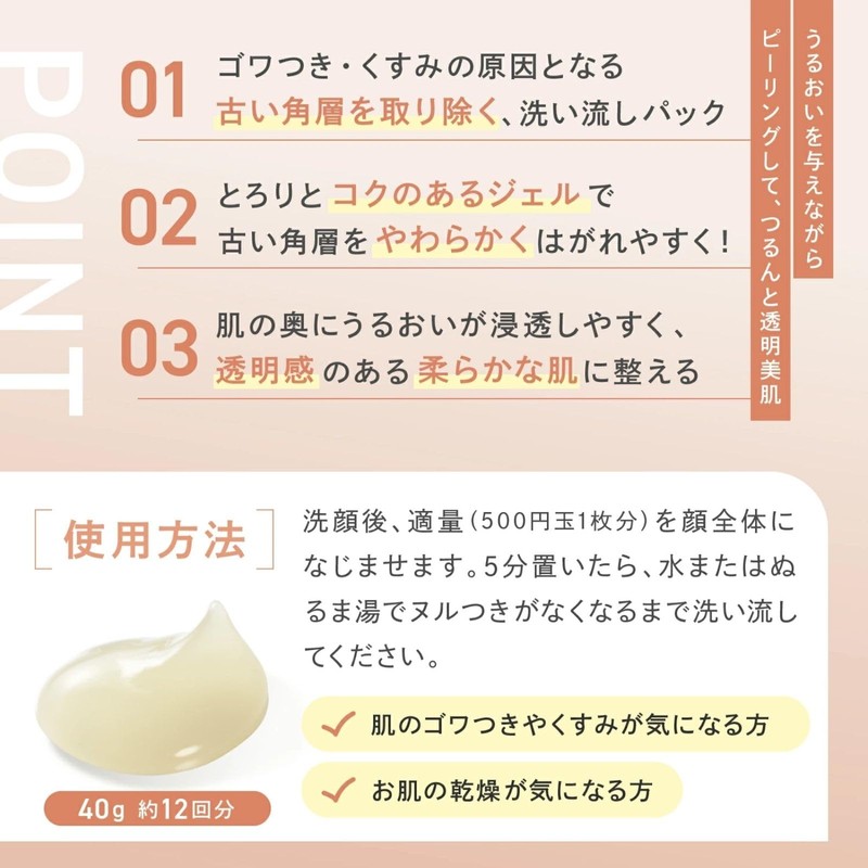 FANCL Skin Renewal Pack, 1 Bottle, 1.4 oz (40 g)