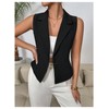GORGLITTER Women's Asymmetrical Lapel V Neck Blazer Vest Button Front