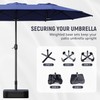 15ft Large Patio Umbrellas with Base Included, Double Sided Outdoor