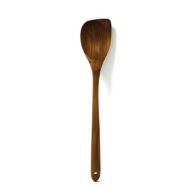 TREE FORK Natural Teak Wood Kitchen Utensils for Cooking, Suitable for Non-stick Pans & Cookware, Sturdy - Lightweight - Heal Resistant, Smooth Finish Wooden Cooking Utensil - Scraping Spatula