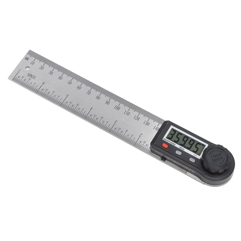 Digital Angle Ruler 200mm 360 Degree Lockable LCD Clear Display