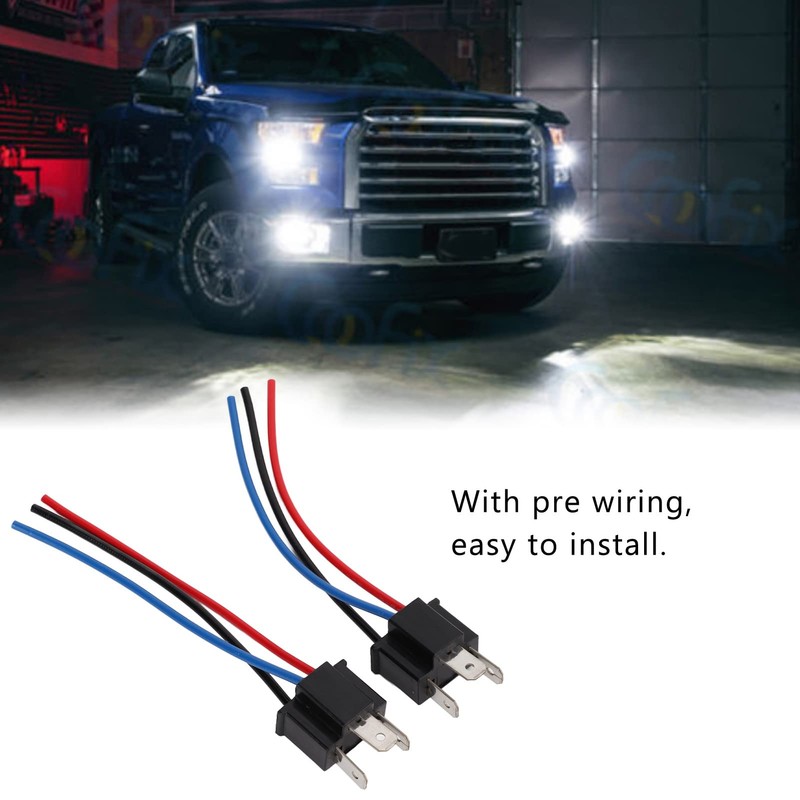 H4 Connector Headlight Holder, 2 Pieces H4 Plug Socket Connection