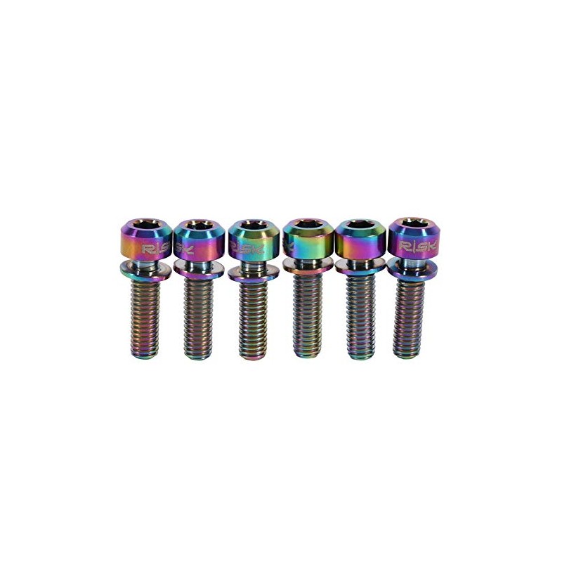 6 Pieces Bicycle Stem Screws, Titanium Alloy Bicycle Hex Cone