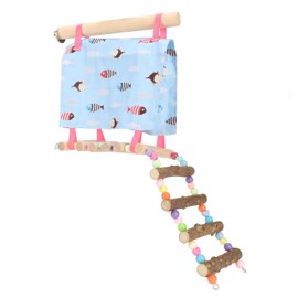 Pet Hammock Tent Colorful Climbing Exercise Small Pet Hanging Nest with Ladder for Parrot Hamster Golden Bear