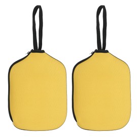 PATIKIL Pickleball Paddle Cover Universal 11.8x8.6 Inch, 2 Pack Neoprene Pickleball Racket Sleeve Paddle Storage Bag with Carrying Strap for Pickleball Paddles,Yellow
