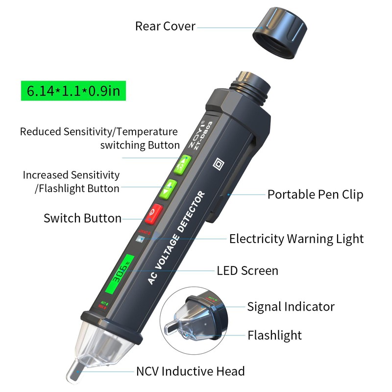 ZOYI ZT-DB03 Voltage Tester Dual Range Non-Contact Electric Tester,AC/DC Sensitivity