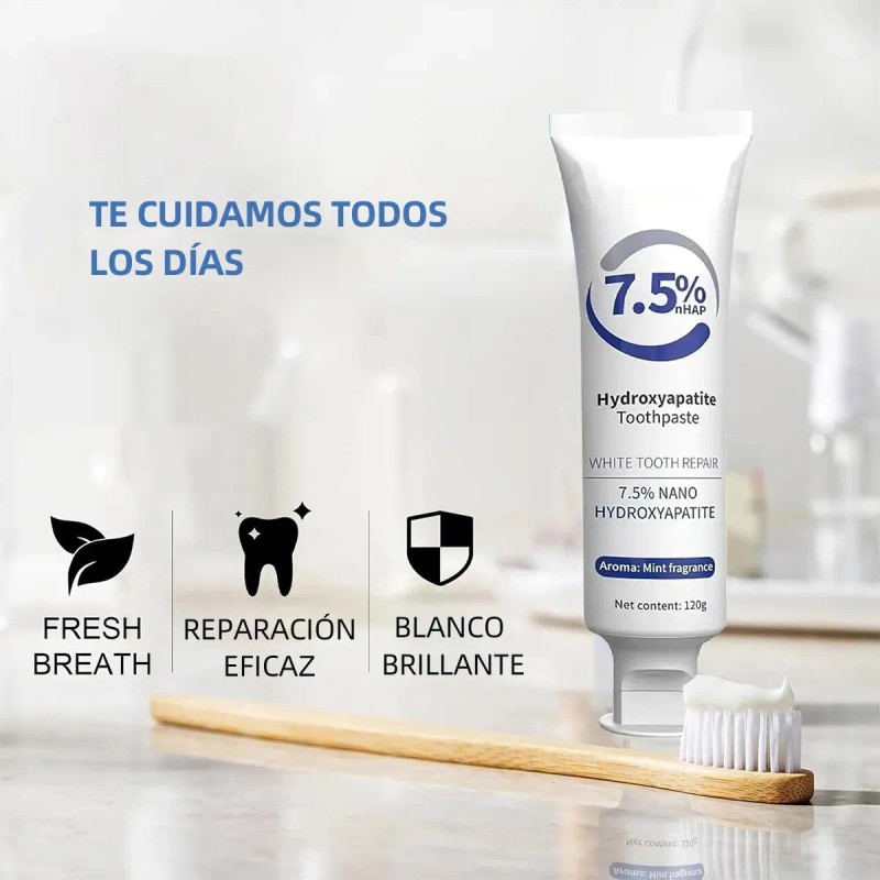Pastas Dentales 7.5%hidroxiapatita Aliento Fresco+2 Cepillos