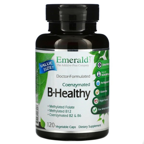 Coenzymated B-Healthy 120 Veggie Capsules / 코엔자이메이티드 B-헬씨 120 베지캡슐