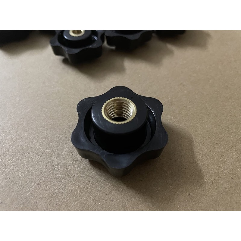 Oneyijun 10 Pcs M6 Head Diameter 32mm Black Plastic Star